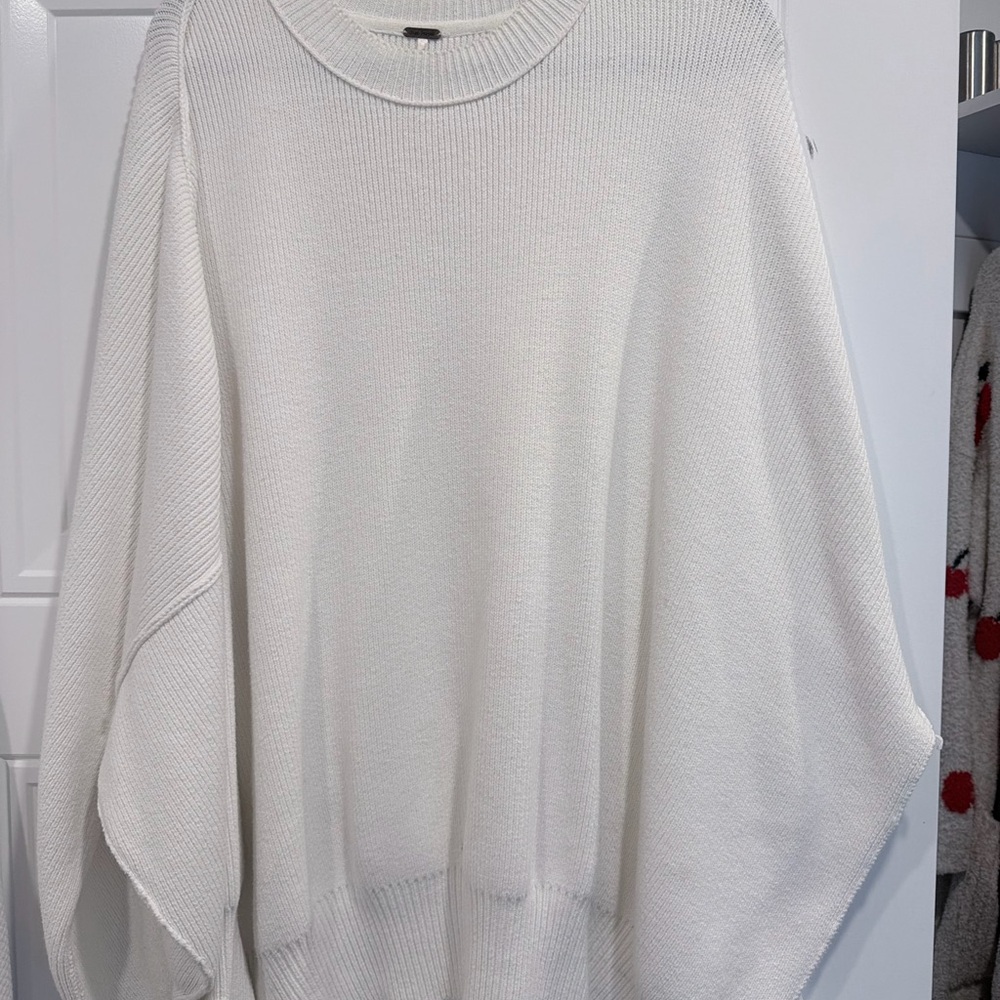 Free people easy street tunic -White Women's Knit Sweater - Classic Crewneck